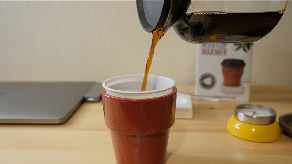 GH-CUPAにコーヒーを淹れる