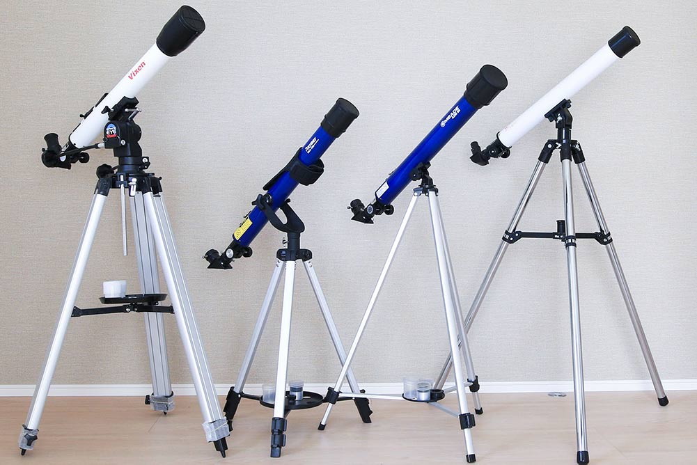 1万円前後で買える天体望遠鏡いろいろ。対物レンズの「口径」は50mm。